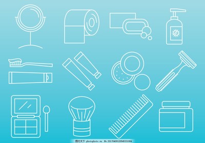 衛生用品與化妝品圖標的視覺語言